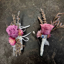 Load image into Gallery viewer, Preserved Rose Corsage and Buttonhole set