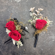 Load image into Gallery viewer, Preserved Rose Corsage and Buttonhole set