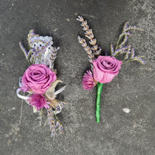 Load image into Gallery viewer, Preserved Rose Corsage and Buttonhole set