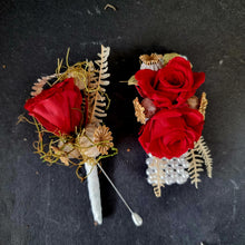 Load image into Gallery viewer, Preserved Rose Corsage and Buttonhole set
