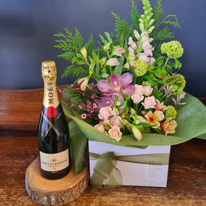 Flowers with Champagne