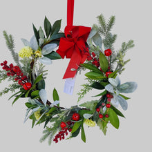 Load image into Gallery viewer, Christmas Wreath 35cm - Silk Flowers - Blanc Flowers
