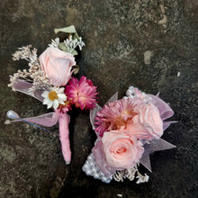 Load image into Gallery viewer, Preserved Rose Corsage and Buttonhole set
