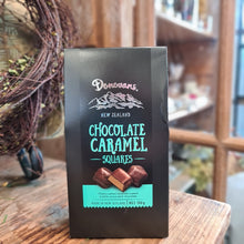 Load image into Gallery viewer, Donovans NZ Chocolate Caramel Squares in black packet with teal text
